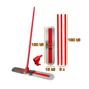 ბეტონის მოსასწორებელი DMZB15 უჟანგავი ფოლადის 5.4 მეტრიანი სახელურით