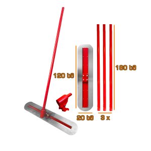 ბეტონის მოსასწორებელი DMZB20 უჟანგავი ფოლადის 5.4 მეტრიანი სახელურით